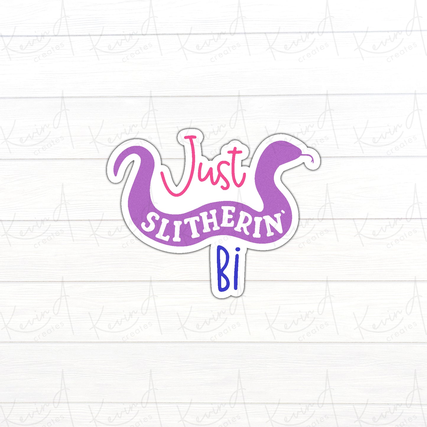 *LAST CHANCE* "Just Slitherin Bi" Bisexual Pride Die Cut Stickers