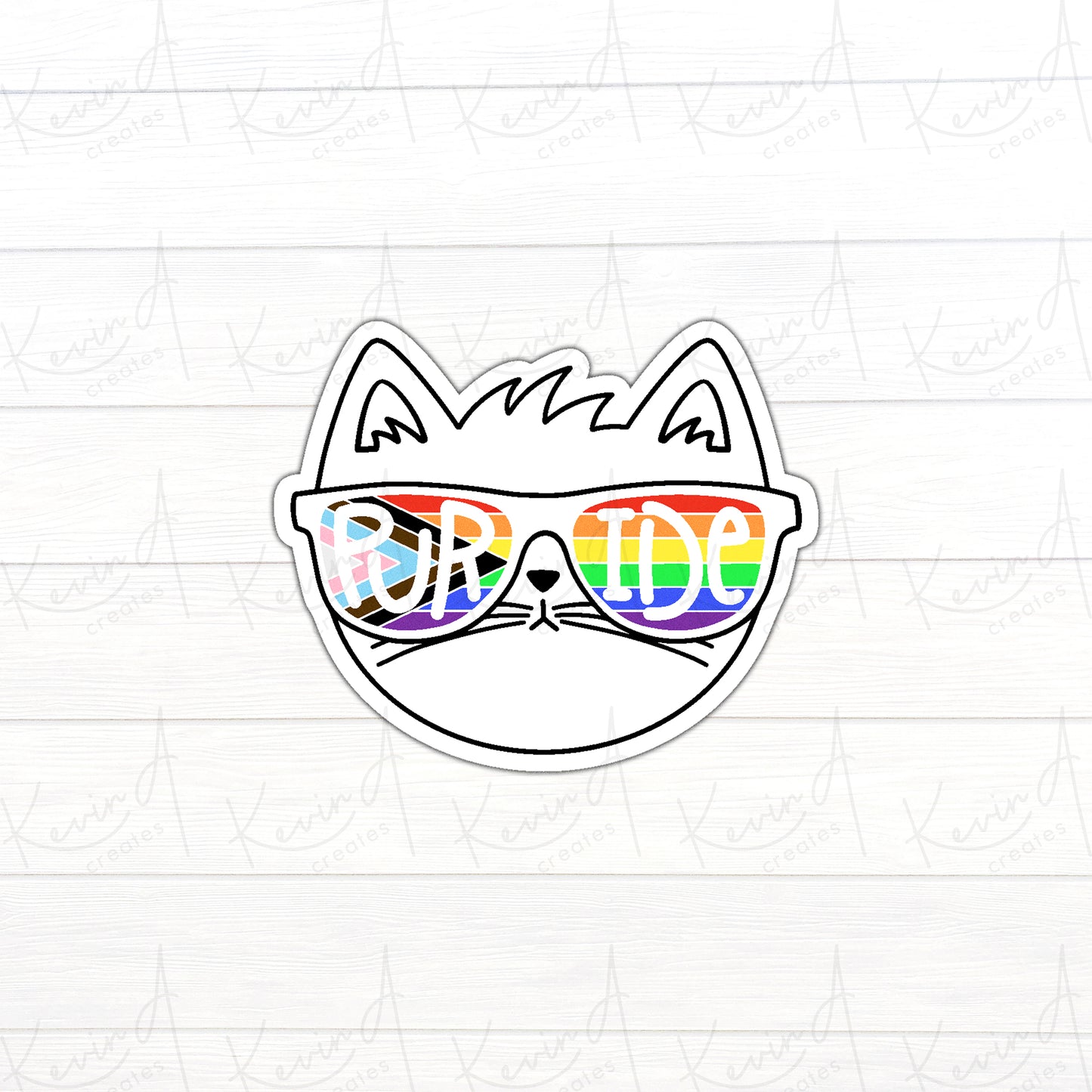 DC-023, "Pur-ide" Cool Cat Pride Die Cut Stickers