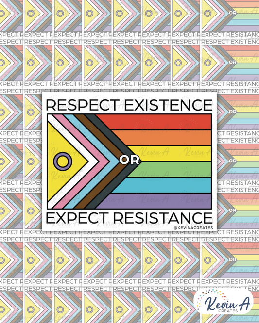 RESPECT EXISTENCE Die Cut Stickers
