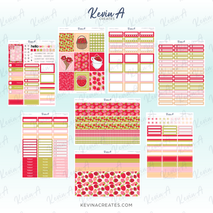 Strawberry Sensation Weekly Kit || Vertical Format