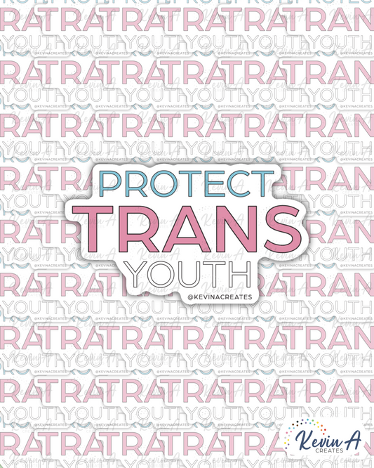PROTECT TRANS YOUTH Die Cut Sticker