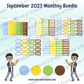 September 2023 Monthly Bundle Kit, Planner Stickers, Functional Planner Stickers
