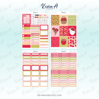 Strawberry Sensation Weekly Kit || Vertical Format