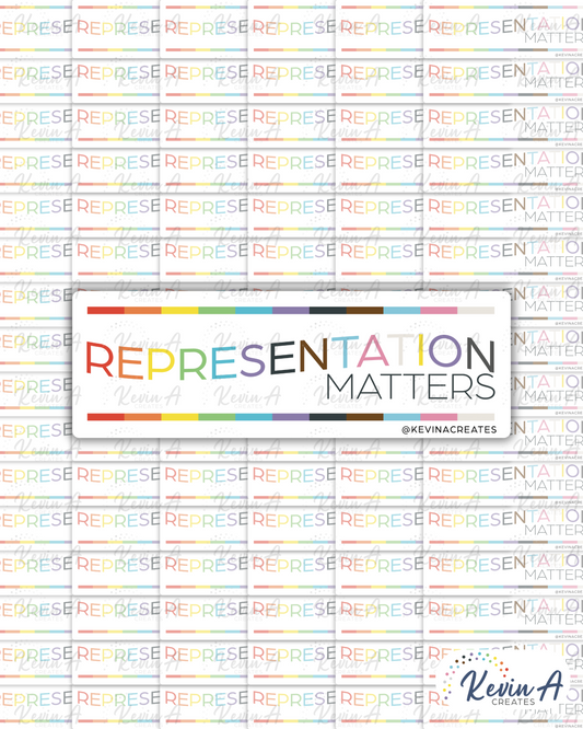 REPRESENTATION MATTERS Die Cut Stickers