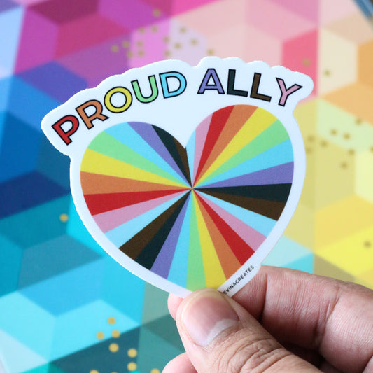 "Proud Ally" VINYL Die Cut Sticker