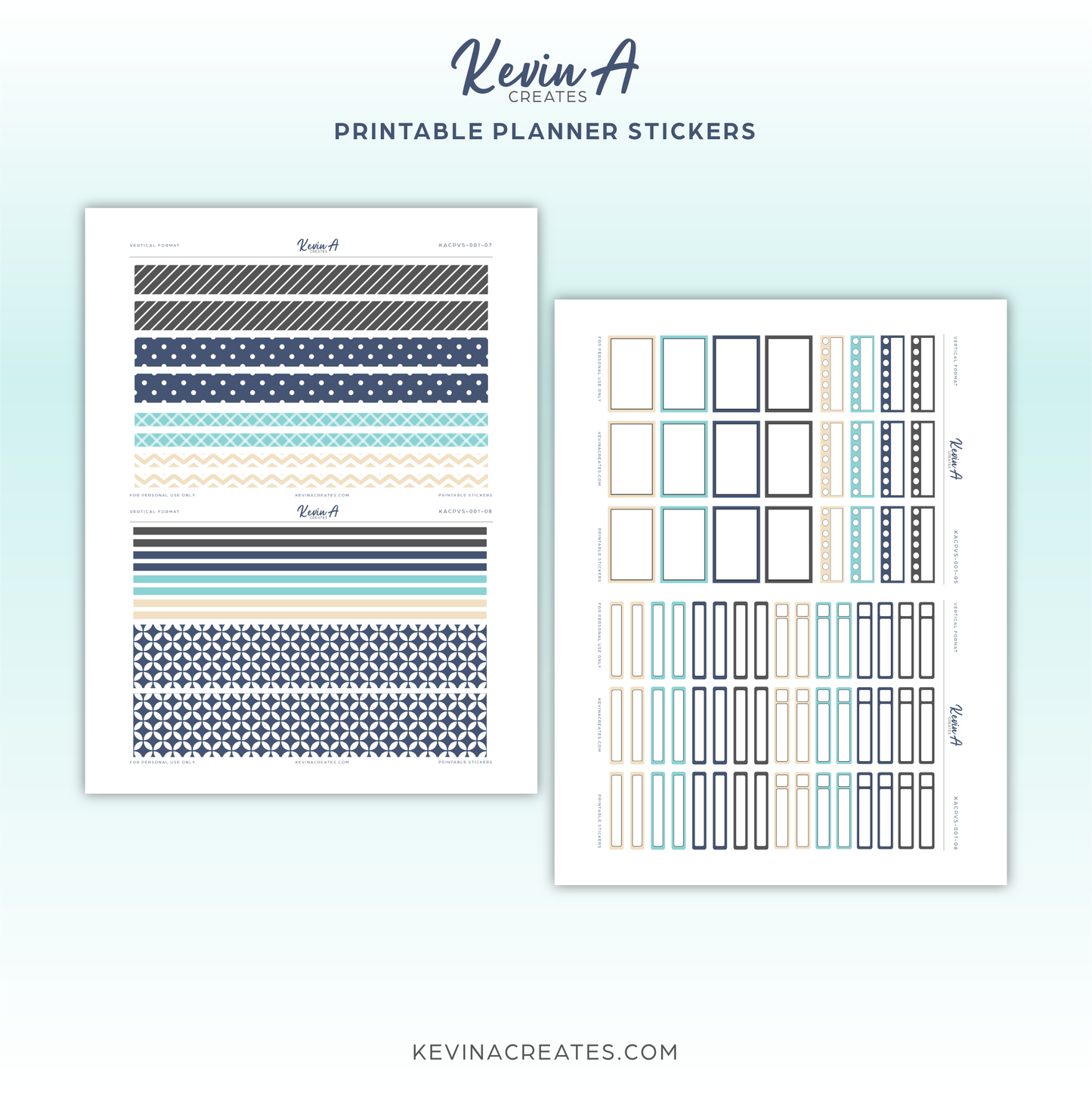 Printable Planner Stickers - KACPVS-001