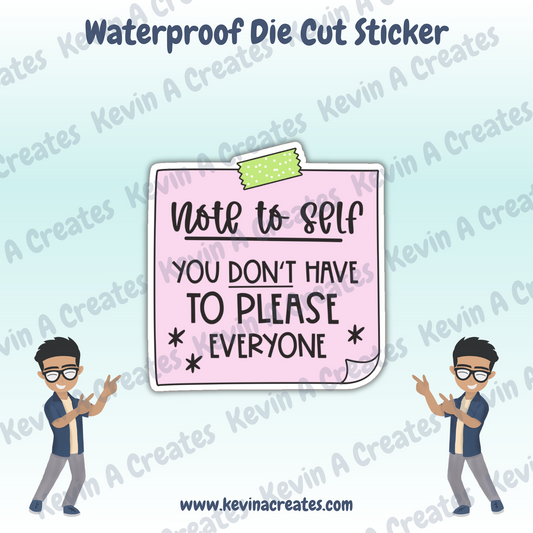 DC-071, Note to Self Die Cut Stickers