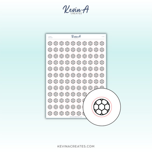 Icons - Soccer Icon Planner Stickers