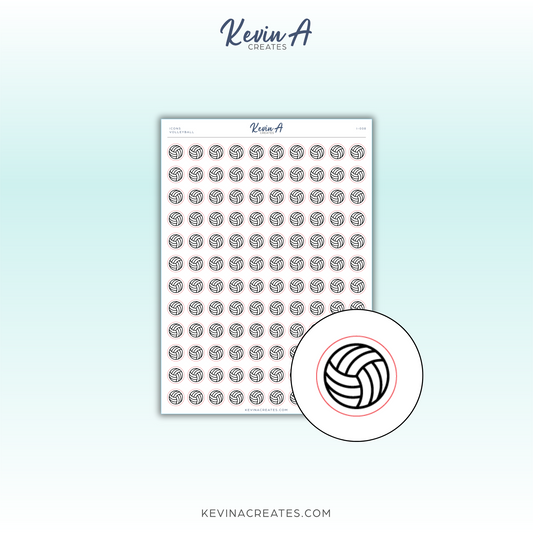 Icons - Volleyball Icon Planner Stickers