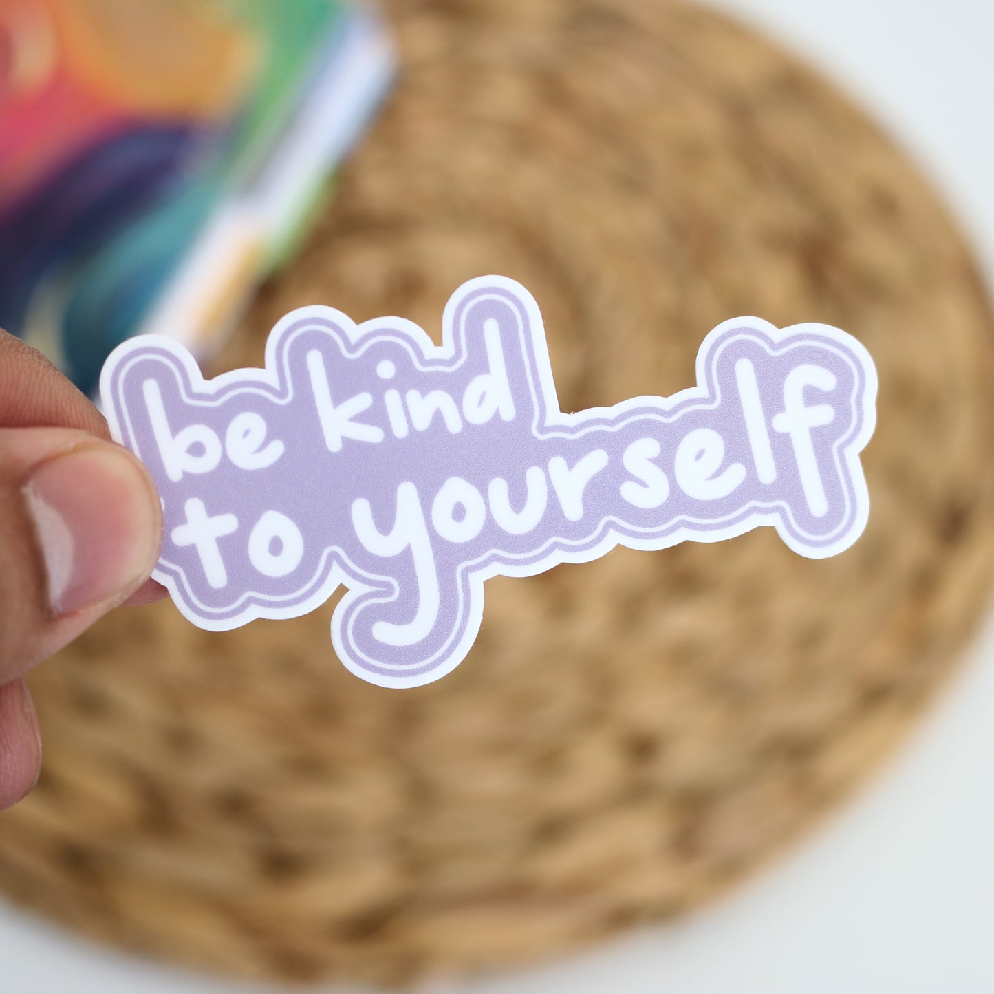 DC-103, BE KIND TO YOURSELF Doodle Mental Health Die Cut Stickers