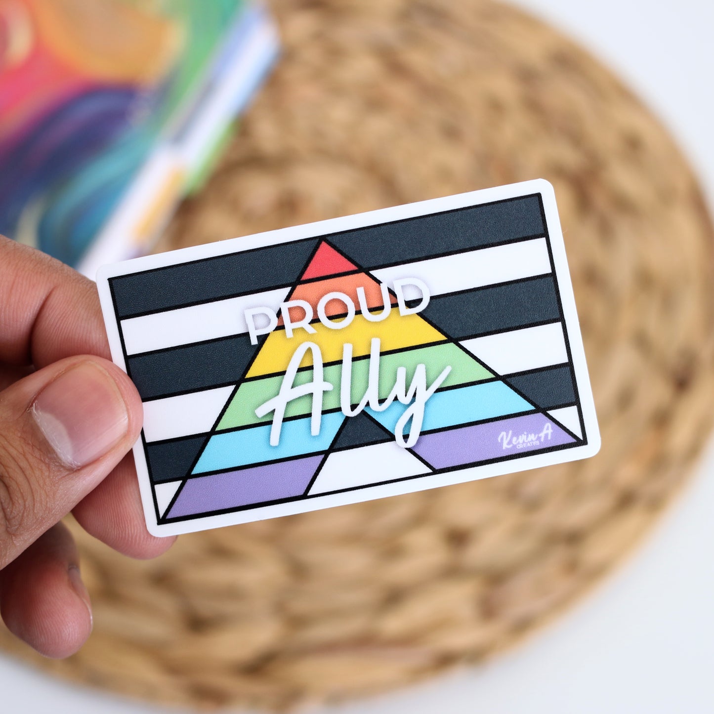 DC-112,PROUD ALLY Die Cut Stickers