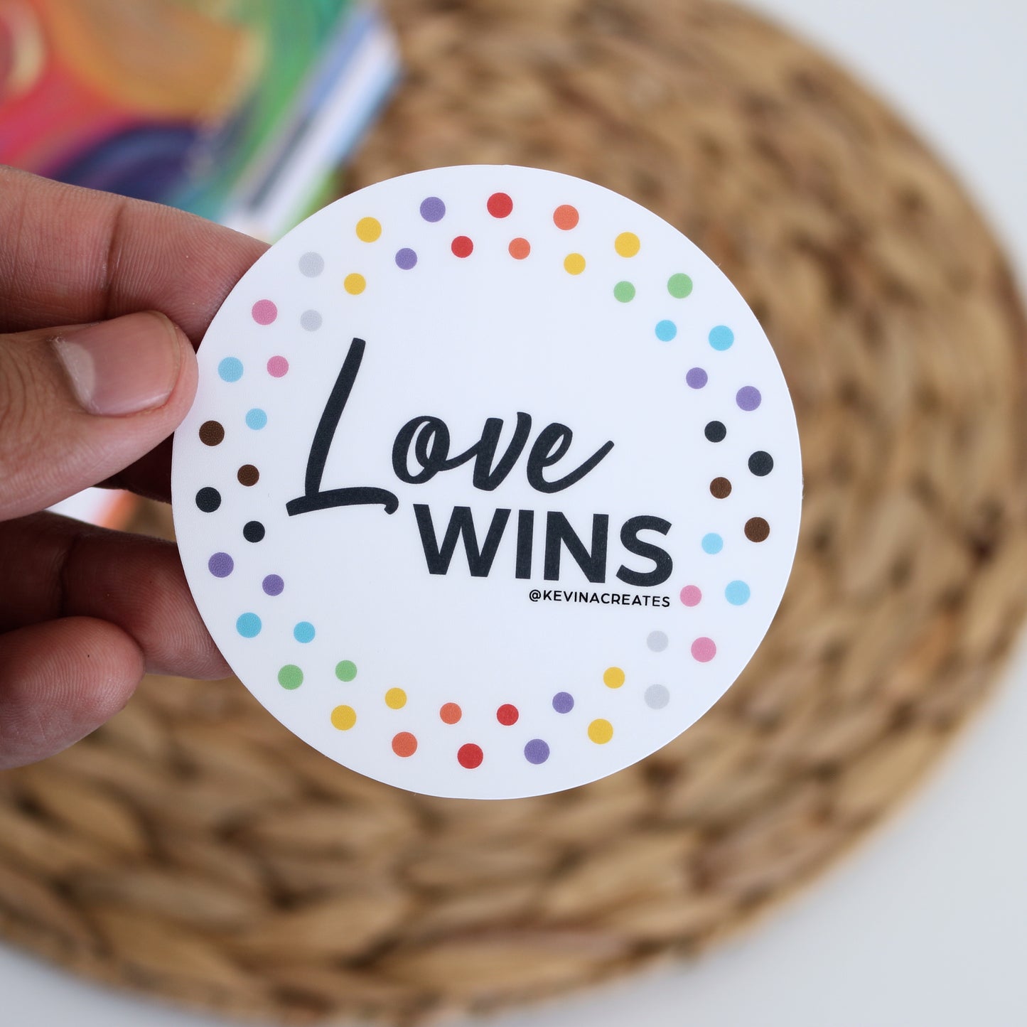 DC-117, LOVE WINS Die Cut Stickers