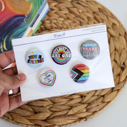 Pride is Everyday 5 Button Pin Pack