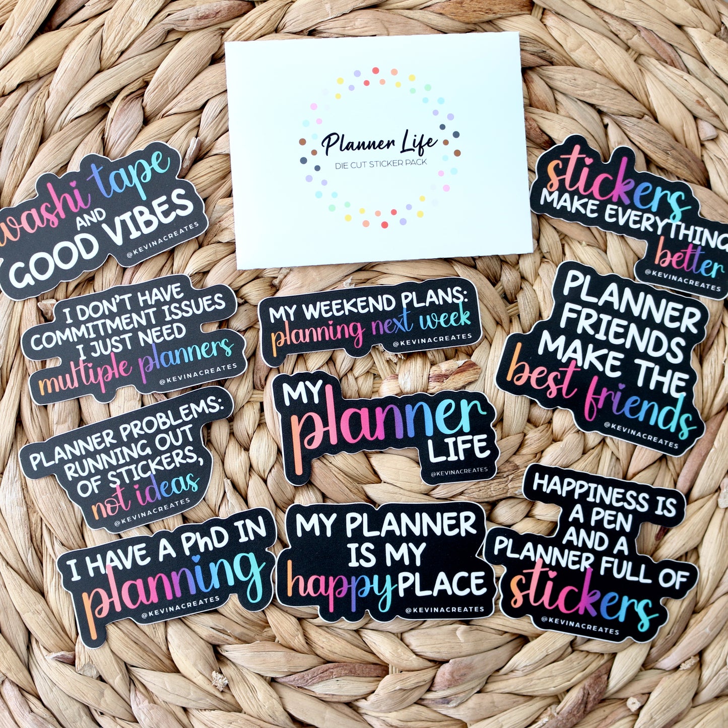 "Planner Life" Vinyl Die Cut Sticker Pack