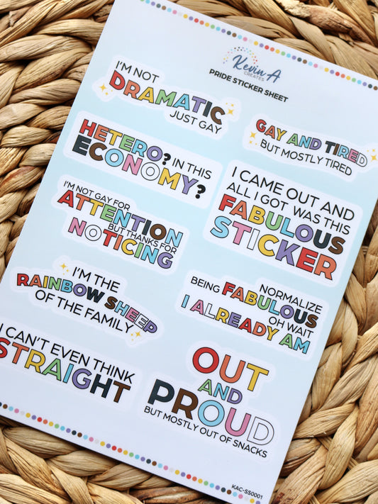 Pride Month Sticker Sheets