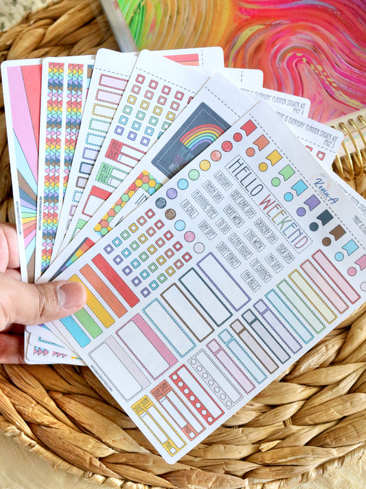 "Pride is Everyday" Vertical Weekly Planner Sticker Kit