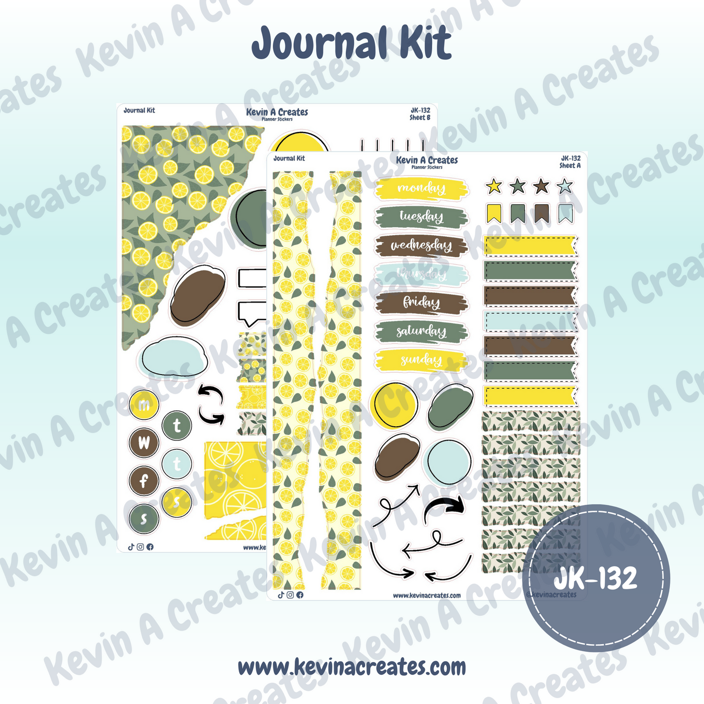 JK-132, Planner Stickers Journaling Kit