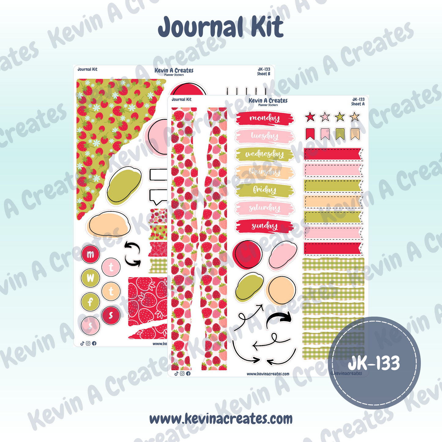 JK-133, Planner Stickers Journaling Kit