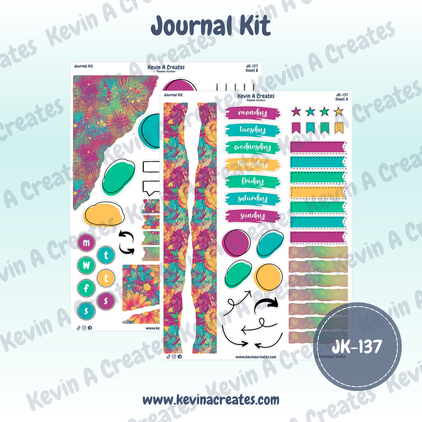 JK-137, Planner Stickers Journaling Kit