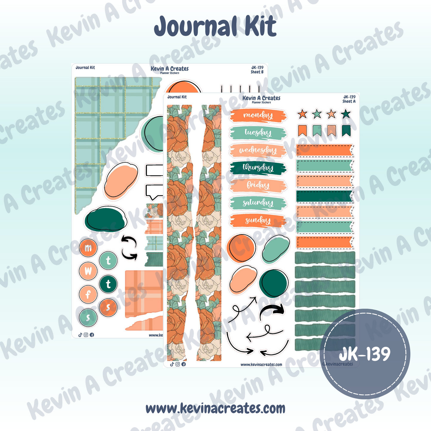 JK-139, Planner Stickers Journaling Kit