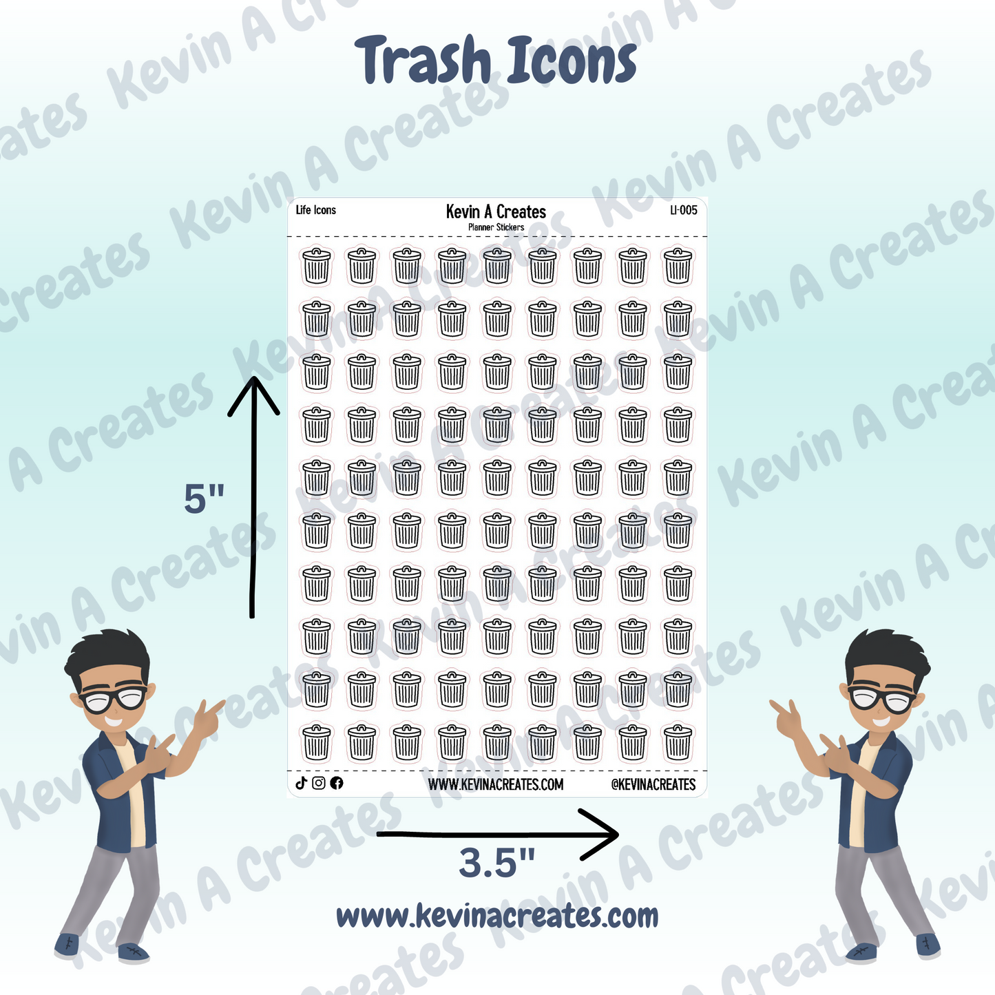 LI-005, Trash Doodle Icons, Minimal Icons
