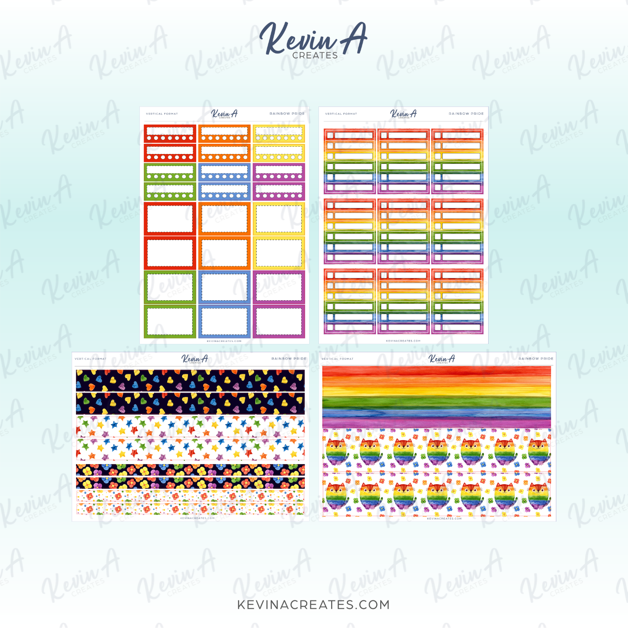 Rainbow Pride Weekly Kit || Vertical Format