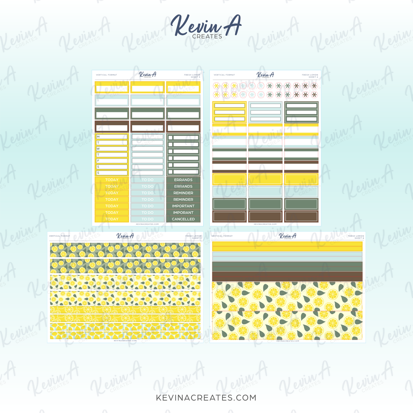 Fresh Lemon Weekly Kit || Vertical Format