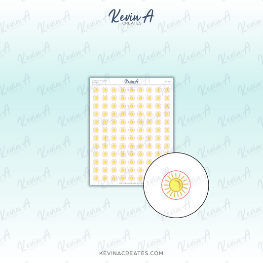 Sunny - Weather Icon Planner Stickers