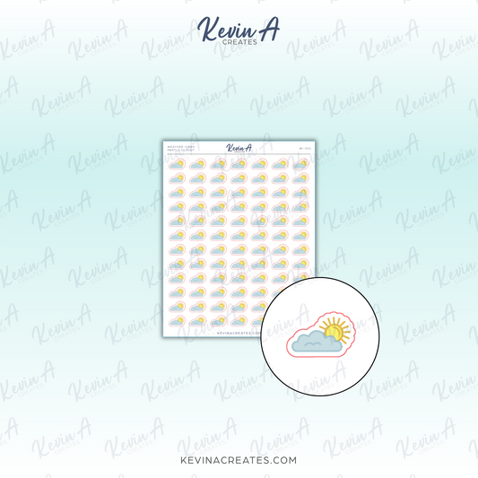 Partly Cloudy - Weather Icon Planner Stickers