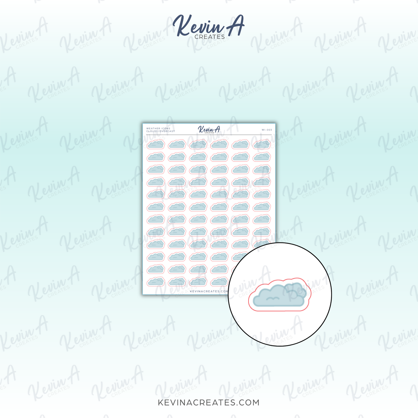 Cloudy - Weather Icon Planner Stickers