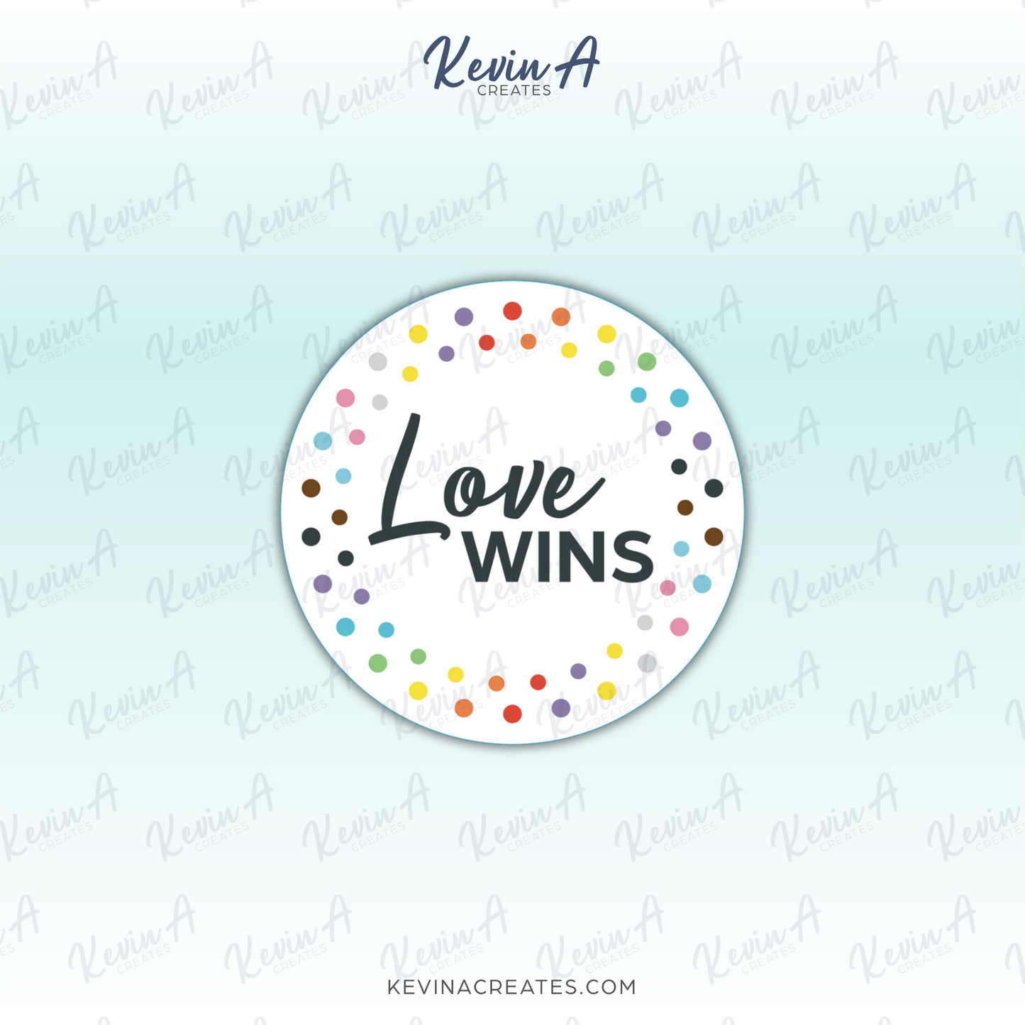 DC-117, LOVE WINS Die Cut Stickers