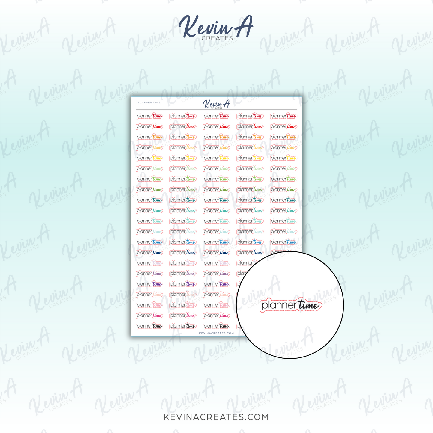 PLANNER TIME - Script/Font Planner Stickers