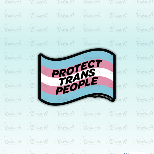 Protect Trans People Die Cut Sticker