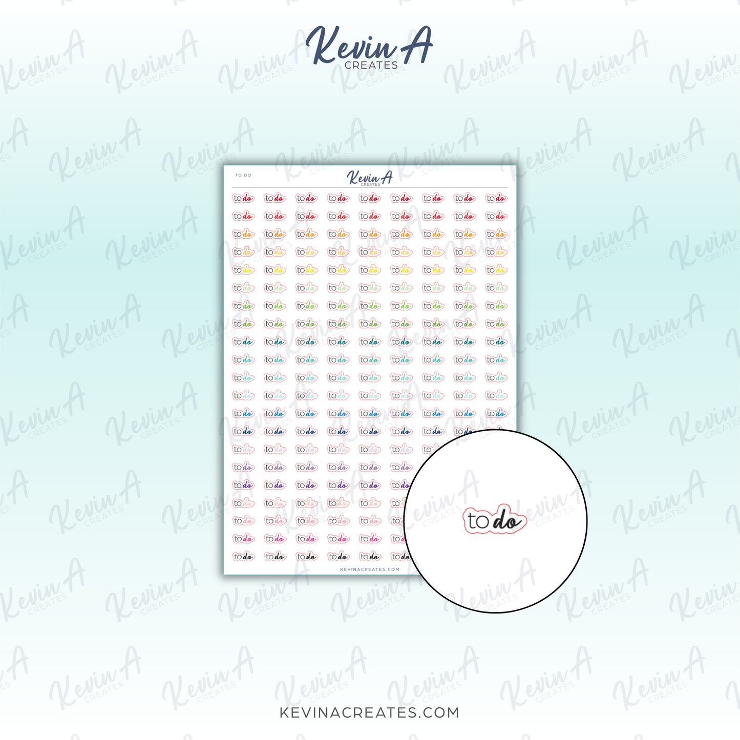 TO DO - Script/Font Planner Stickers