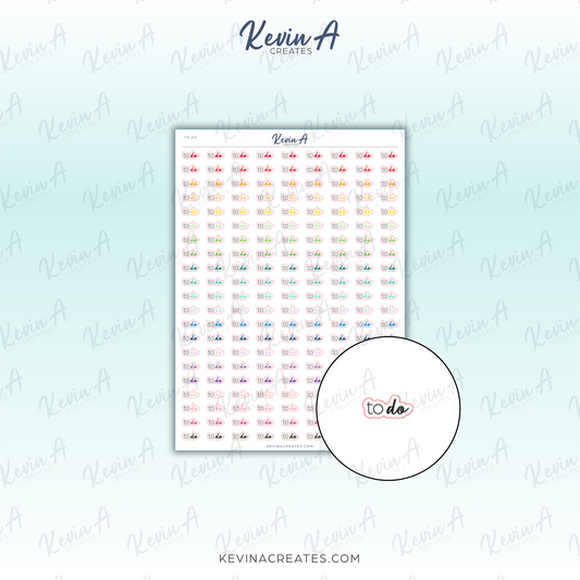 TO DO - Script/Font Planner Stickers