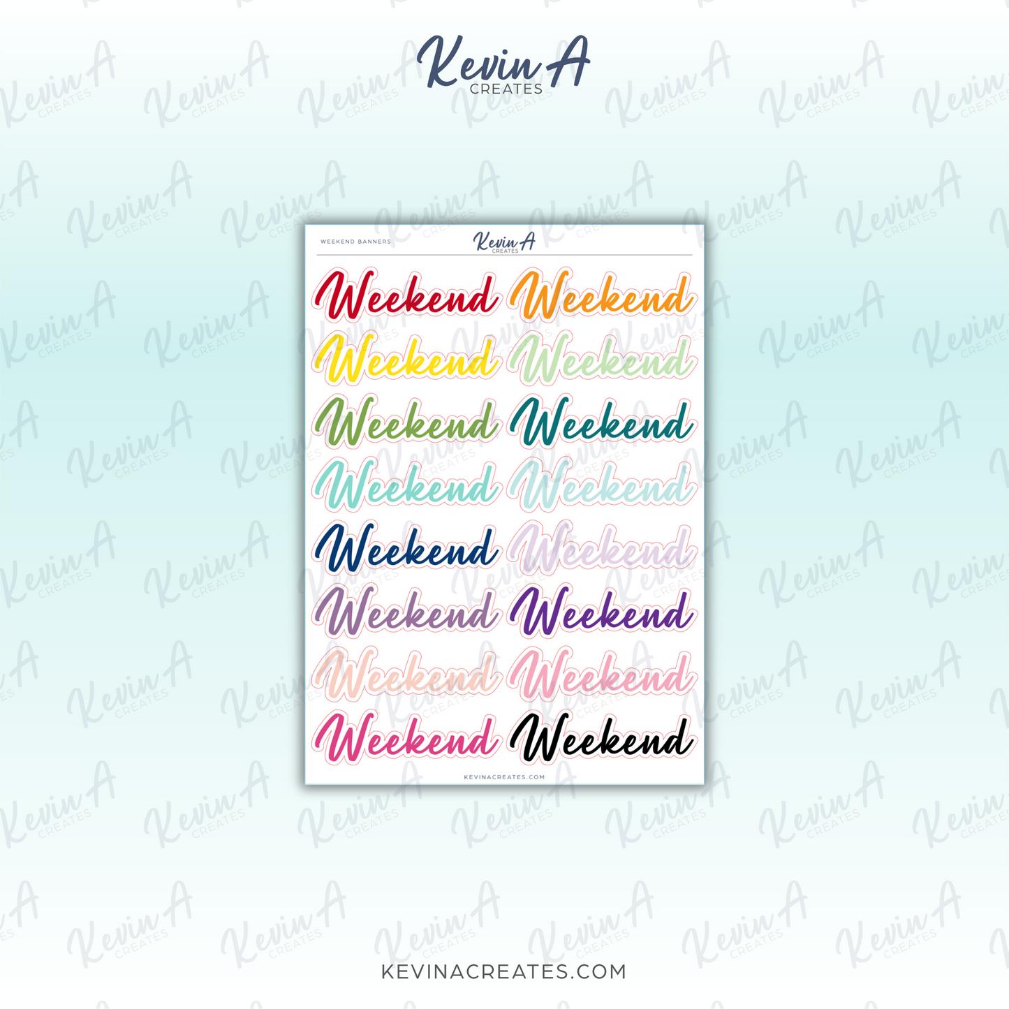 Weekend Banner - Planner Stickers