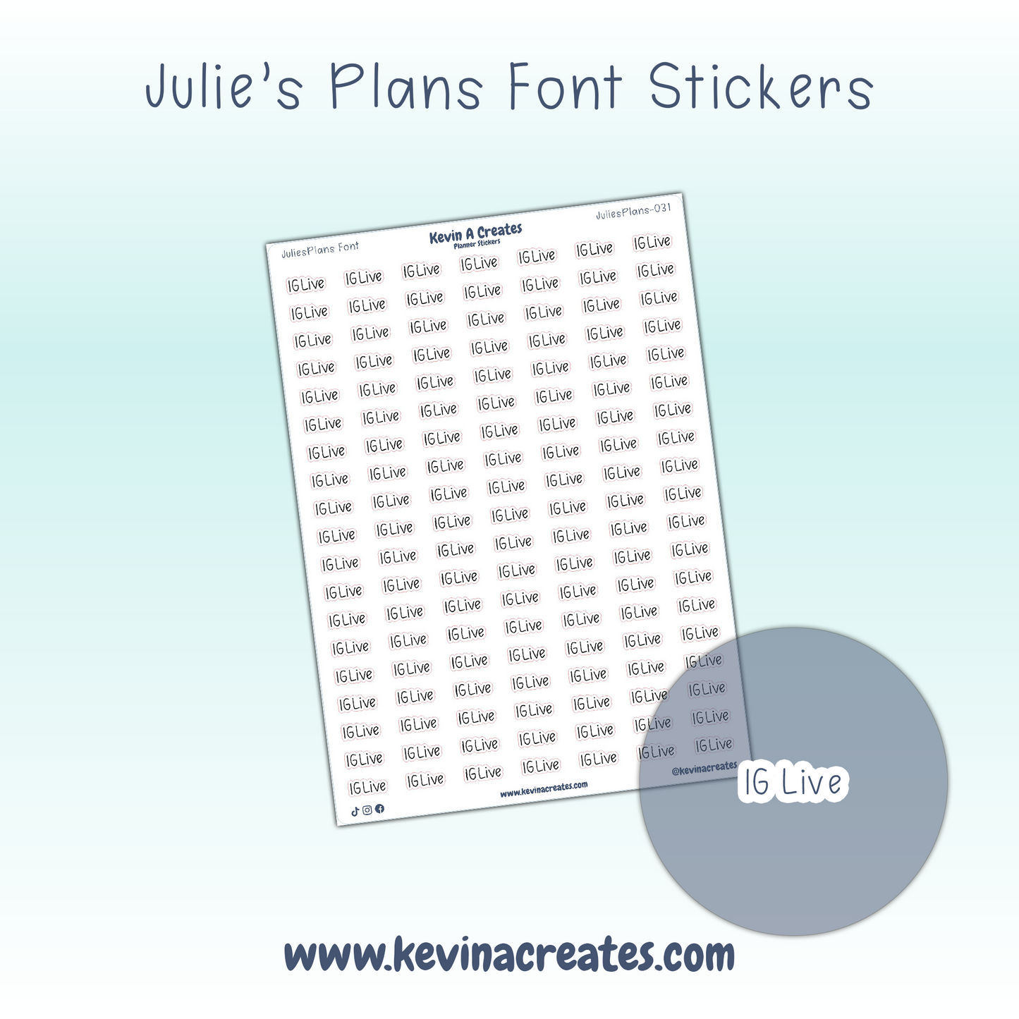 JuliesPlans-031, IG Live, JuliesPlans Font, Script Planner Stickers, Social Media