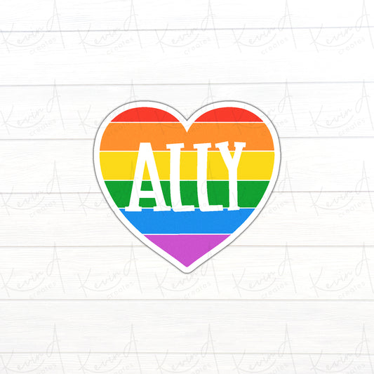 DC-022, "Ally" Ally Pride Die Cut Stickers