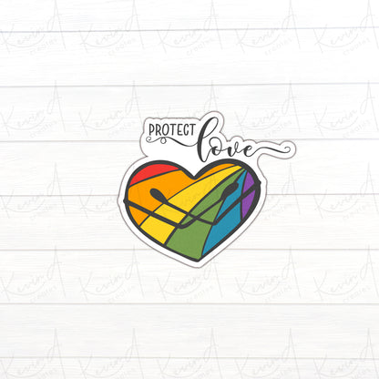 DC-013, "Protect Love" Pride Die Cut Stickers