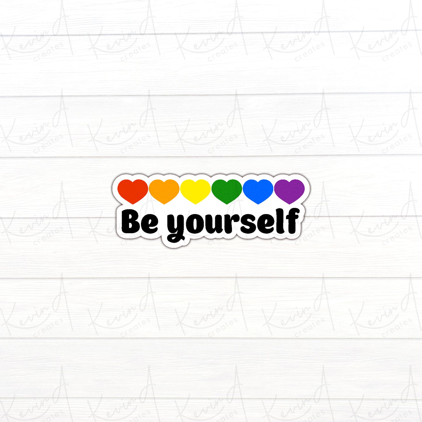 DC-019, "Be Yourself" Pride Die Cut Stickers