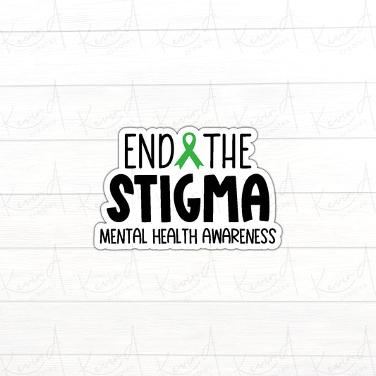 DC-047, "End the Stigma" Mental Health Die Cut Stickers