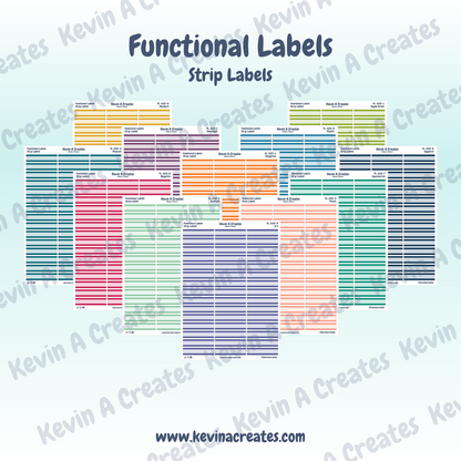 FL-002, Strip Labels, Functional Planner Stickers