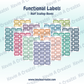 FL-006, Half Scallop Boxes, Labels, Functional Planner Stickers