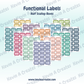 FL-007, Full Scallop Boxes, Labels, Functional Planner Stickers