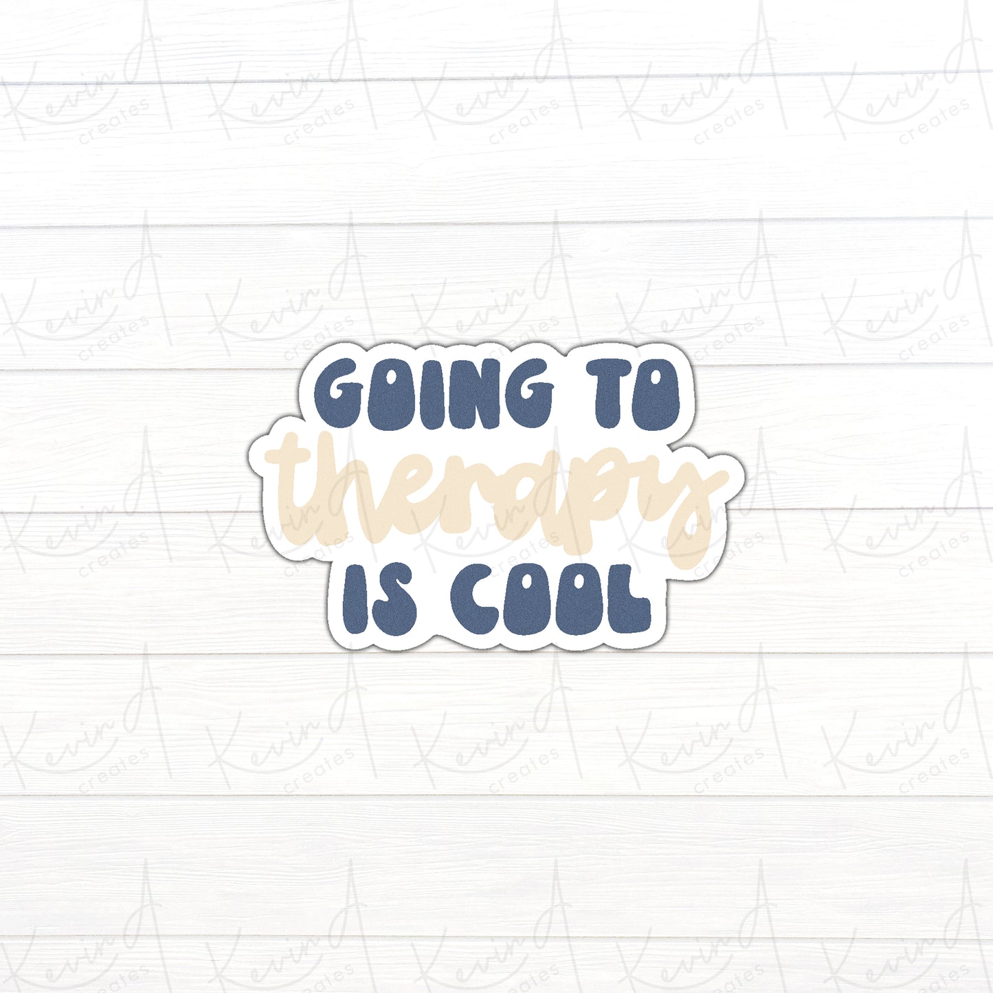 DC-041, "Going to Therapy is Cool" Mental Health Die Cut Stickers