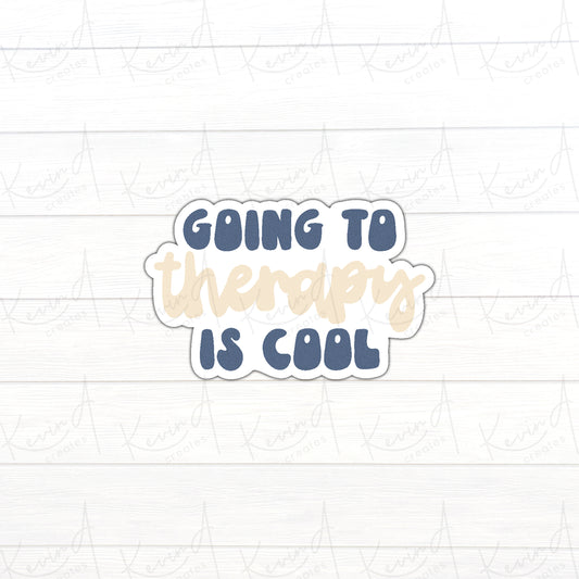 DC-041, "Going to Therapy is Cool" Mental Health Die Cut Stickers