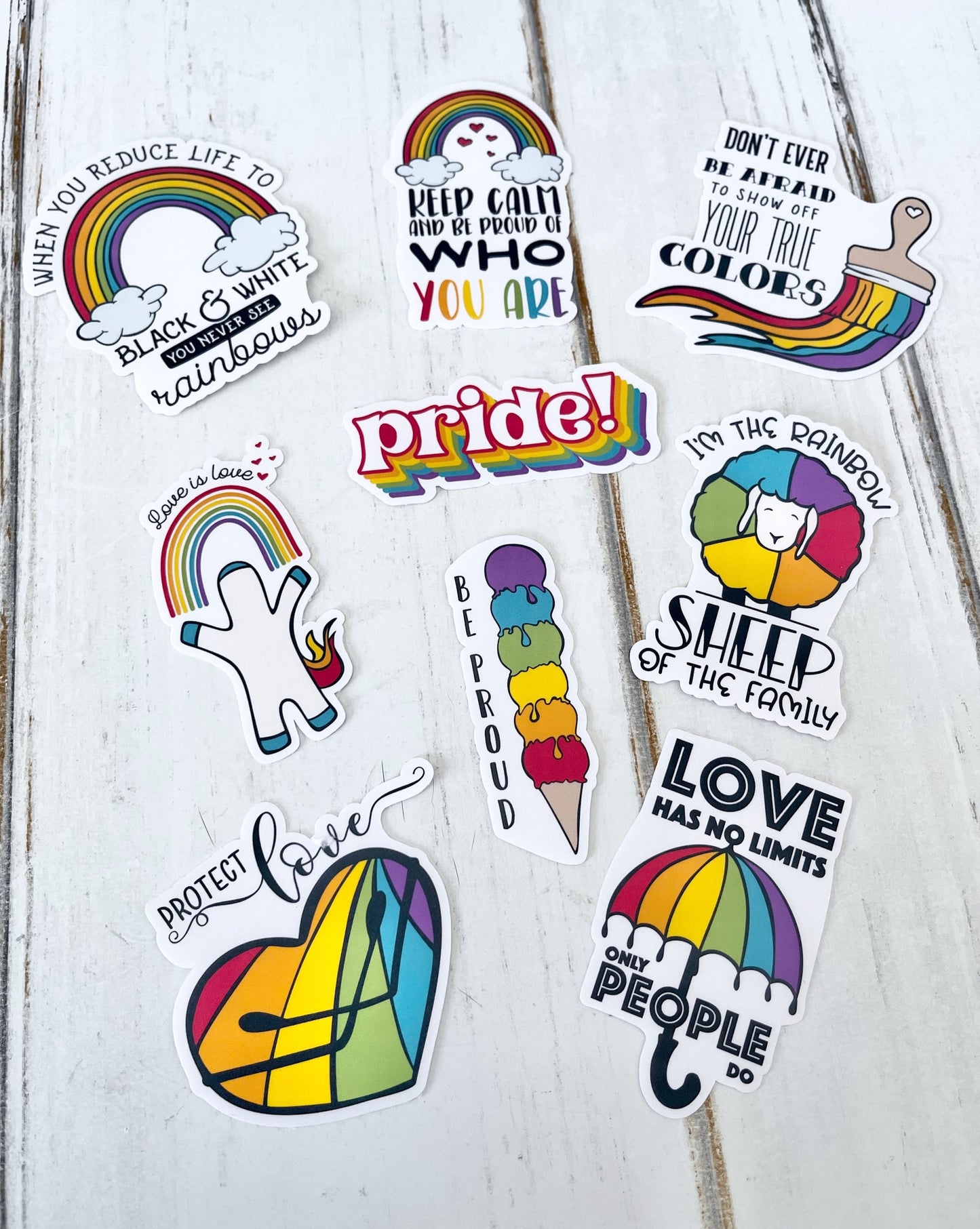 DC-017, Pride Bundle Die Cut Stickers