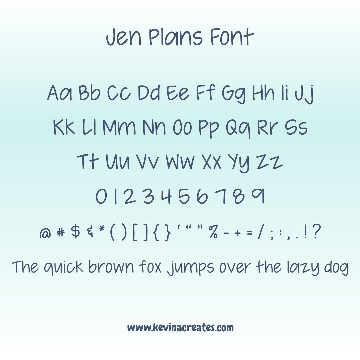JenPlans CUSTOM Font - Planner Stickers