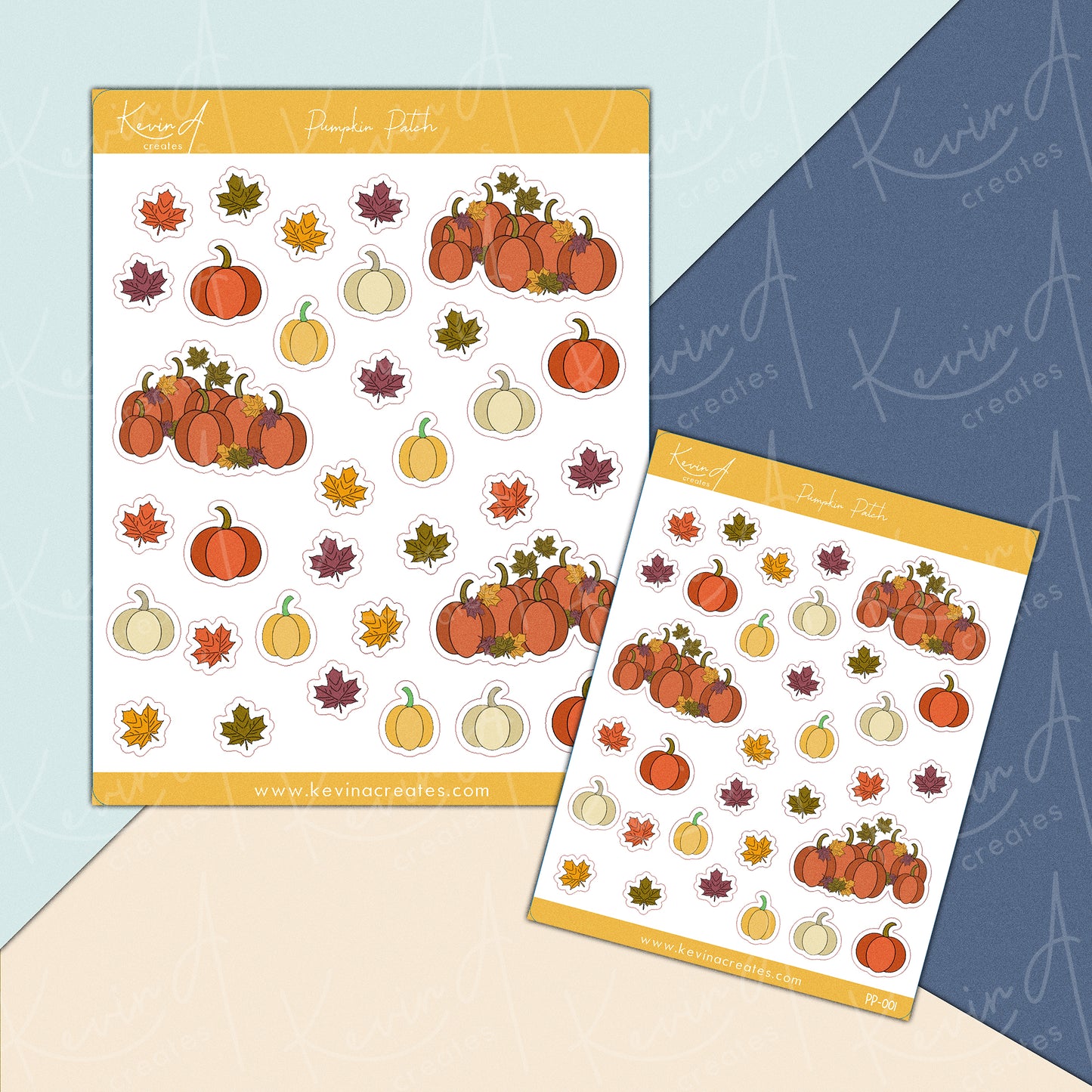 PP-001, Pumpkin Patch Doodle Stickers, Cute Fall Planner Stickers