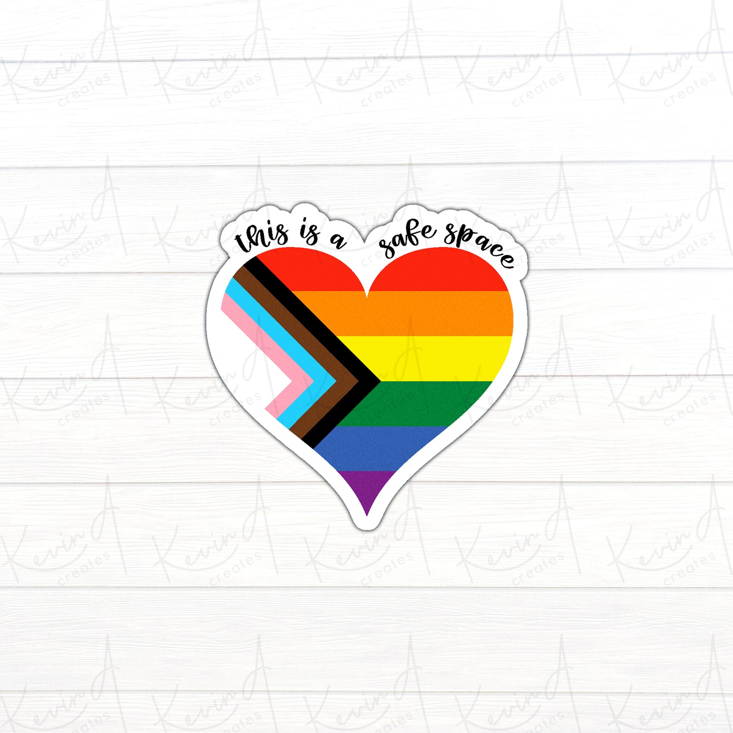 DC-050, "This is a Safe Space" Pride Die Cut Stickers